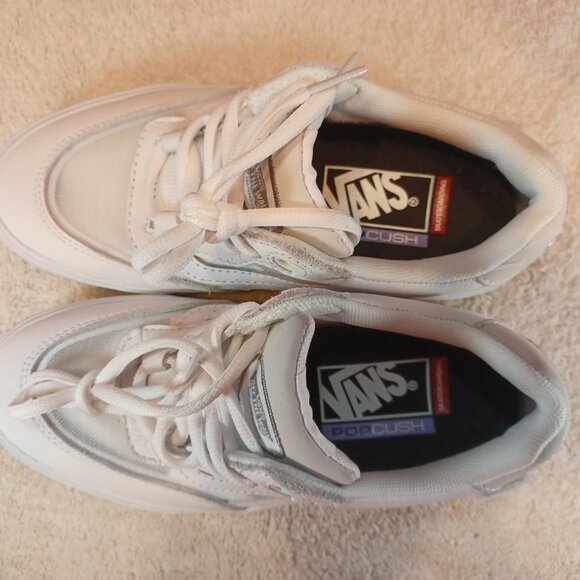 Vans Men's 3.5/Women's 5 Wayvee Triple White Suede Mesh VN0A5JIABGG - Picture 10 of 12